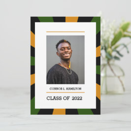 Sonnenaufgang | Green Orange Black Foto Abschluss Einladung