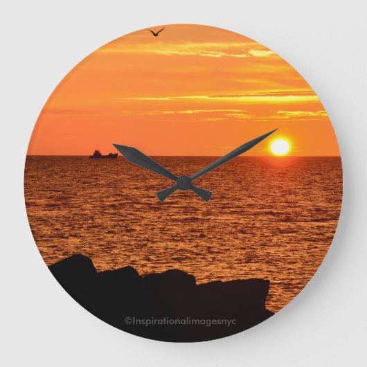 Sonnenaufgang Große Wanduhr (Vorderseite)