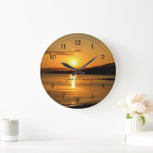 Sonnenaufgang - Guten Morgen Große Wanduhr (Zuhause)