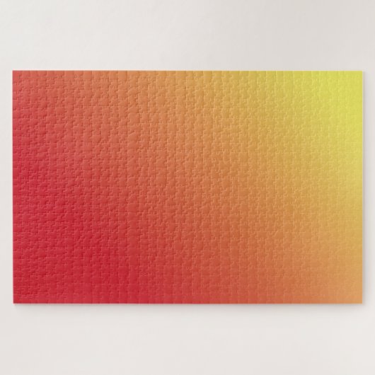 Sonnenaufgang - Hellrot bis gelb glänzend Minimal Puzzle (Horizontal)