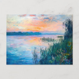 Sonnenaufgang Herbstflüsse Reflektionen Feiertagspostkarte