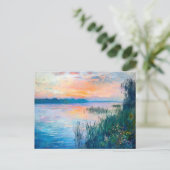 Sonnenaufgang Herbstflüsse Reflektionen Feiertagspostkarte (Stehend Vorderseite)