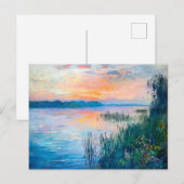 Sonnenaufgang Herbstflüsse Reflektionen Feiertagspostkarte (Vorne/Hinten)