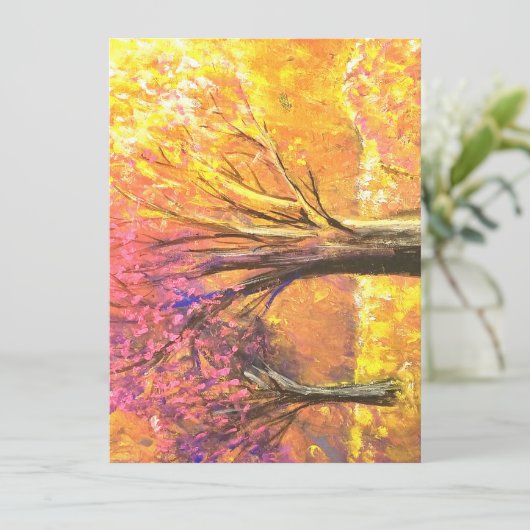 Sonnenaufgang Herbstkarte (Stehend Vorderseite)