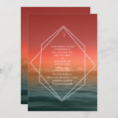 Sonnenaufgang Himmel Ocean Moon Hochzeit Einladung (Vorne/Hinten)