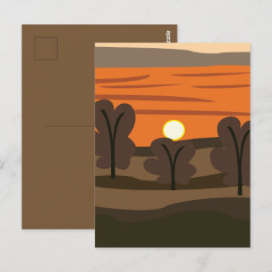 Sonnenaufgang Himmel Panoramareise Postkarte