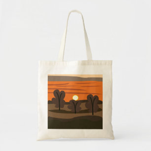 Sonnenaufgang Himmel Szenische Retro Sommer Tragetasche