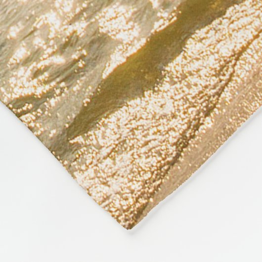 Sonnenaufgang Himmel über Sand unter Monogramm Fleecedecke (Ecke)