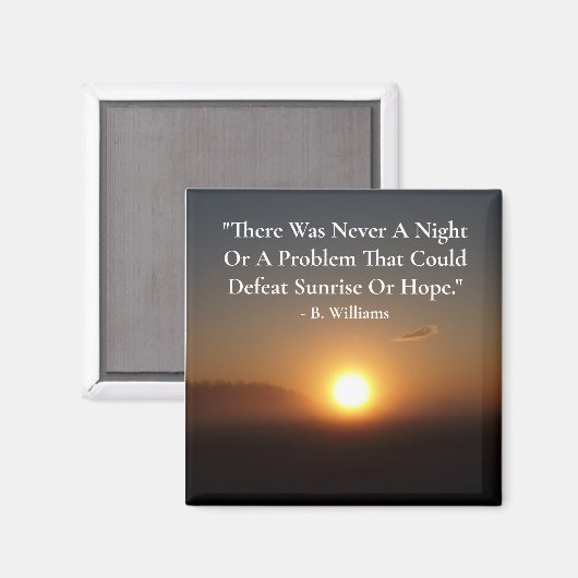 Sonnenaufgang & Hoffnung Magnet (Vorderseite/Rückseite)