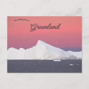 Sonnenaufgang Ilulissat-Eisfjord in der Disko-Buch Postkarte