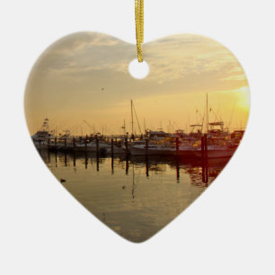 Sonnenaufgang im Atlantic Highlands New Jersey Keramik Ornament