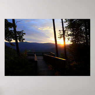 Sonnenaufgang im Fort Mountain State Park, GA Poster