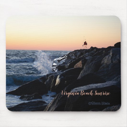 Sonnenaufgang im Jetty - Virginia Beach Juli 2024 Mousepad (Vorne)