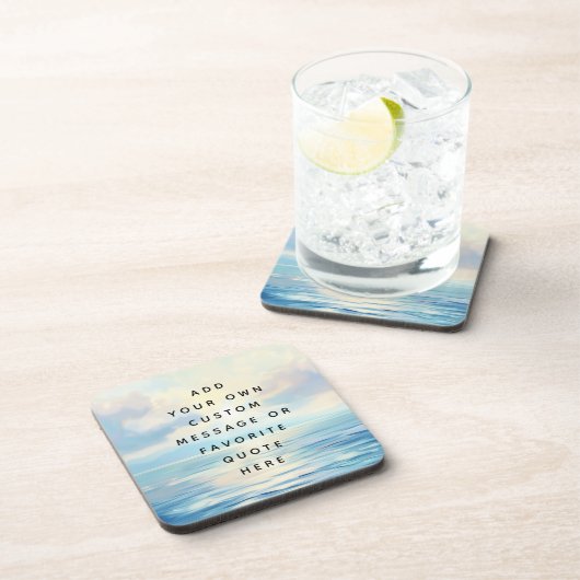 Sonnenaufgang im Meer in ruhiger See - Sonderbotsc Getränkeuntersetzer (Rechte Seite)