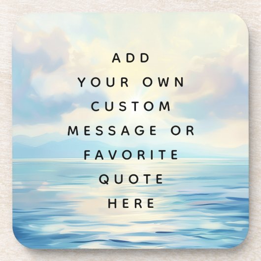 Sonnenaufgang im Meer in ruhiger See - Sonderbotsc Getränkeuntersetzer (Vorderseite)