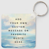 Sonnenaufgang im Meer in ruhiger See - Sonderbotsc Schlüsselanhänger (Rückseite)