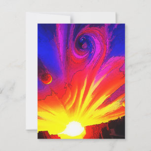 Sonnenaufgang im Multiversum Postkarte