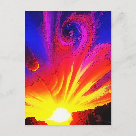 Sonnenaufgang im Multiversum Postkarte (Vorderseite)