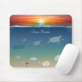 Sonnenaufgang im Ozean, Meeresschildkröten und Mus Mousepad (Mit Mouse)