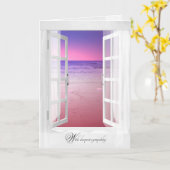 Sonnenaufgang im Ozean und Beileid aus Seestern Karte (Gelbe Blume)