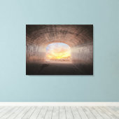Sonnenaufgang im Tunnel Leinwanddruck (Insitu (Holzboden))