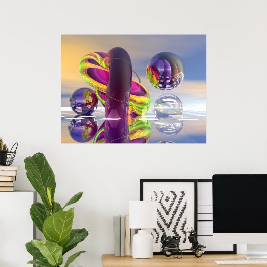 Sonnenaufgang im Universum Poster (Heimbüro)