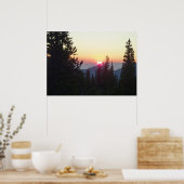 Sonnenaufgang im Wald am Rocky Mountain Poster (Küche)