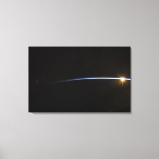 Sonnenaufgang im Weltraum Leinwanddruck (Vorderseite)