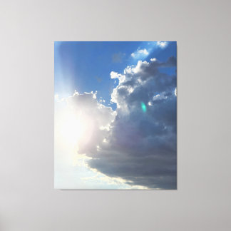 Sonnenaufgang im Wolken-Foto Leinwanddruck
