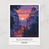 Sonnenaufgang in Bukarest - Rumänien Postkarte (Vorderseite)