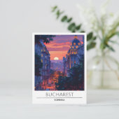 Sonnenaufgang in Bukarest - Rumänien Postkarte (Stehend Vorderseite)