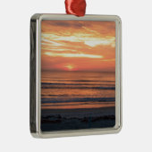 Sonnenaufgang in Daytona Beach, FL Silbernes Ornament (Rechts)