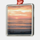 Sonnenaufgang in Daytona Beach, FL Silbernes Ornament (Links)