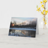 Sonnenaufgang in dem Teich Karte (Gelbe Blume)