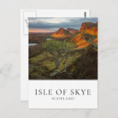 Sonnenaufgang in den Bergen von Quiraing auf Skye, Postkarte (Vorne/Hinten)
