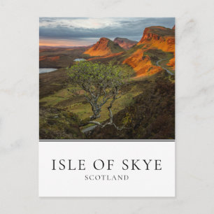 Sonnenaufgang in den Bergen von Quiraing auf Skye, Postkarte