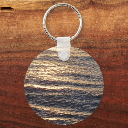 Sonnenaufgang in den Meeresgewässern - Fotografie Schlüsselanhänger (Rückseite)