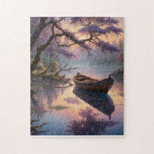 Sonnenaufgang in den Rückstauwasser Puzzle