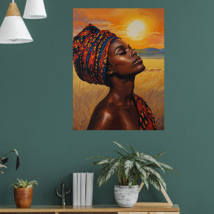 Sonnenaufgang in den Serengeti Poster