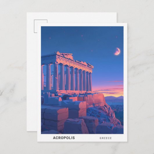 Sonnenaufgang in der Akropolis Griechenland Reisen Postkarte (Vorne/Hinten)