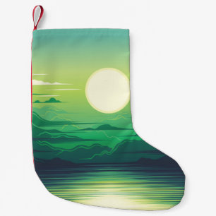 Sonnenaufgang in der Seemaschine, Kleidung, Kunst, Kleiner Weihnachtsstrumpf