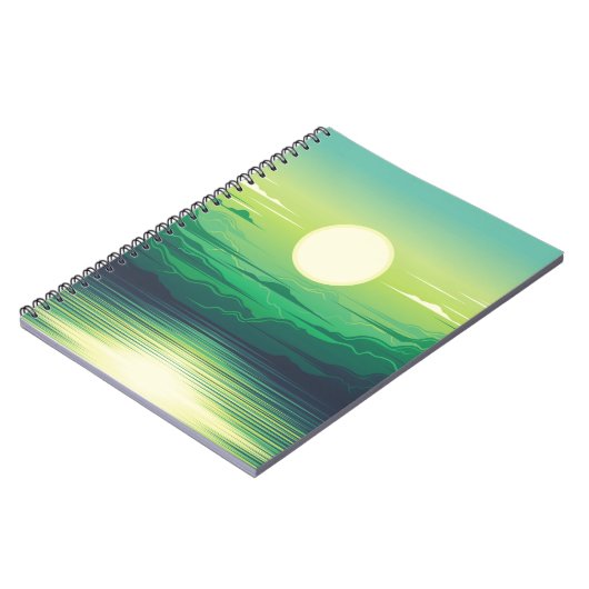 Sonnenaufgang in der Seemaschine, Kleidung, Kunst, Notizblock (Linke Seite)