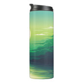 Sonnenaufgang in der Seemaschine, Kleidung, Kunst, Thermosbecher (Nach rechts gedreht)