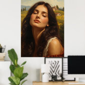 Sonnenaufgang in der Toskana Poster (Heimbüro)