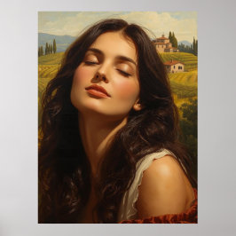 Sonnenaufgang in der Toskana Poster