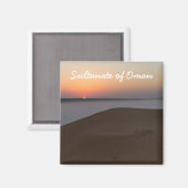Sonnenaufgang in der Wüste der Wahiba-Sande in Oma Magnet (Vorderseite/Rückseite)