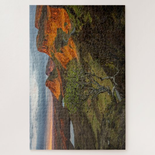 Sonnenaufgang in einer schottischen Landschaft, Qu Puzzle (Vertikal)