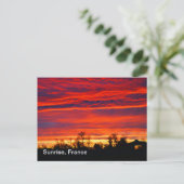 Sonnenaufgang in Frankreich Postkarte (Stehend Vorderseite)