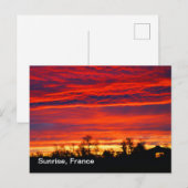 Sonnenaufgang in Frankreich Postkarte (Vorne/Hinten)
