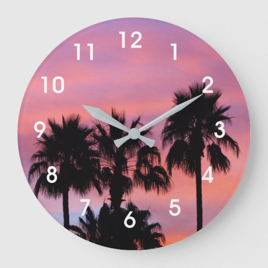 Sonnenaufgang in Gilbert, AZ Große Wanduhr (Vorderseite)